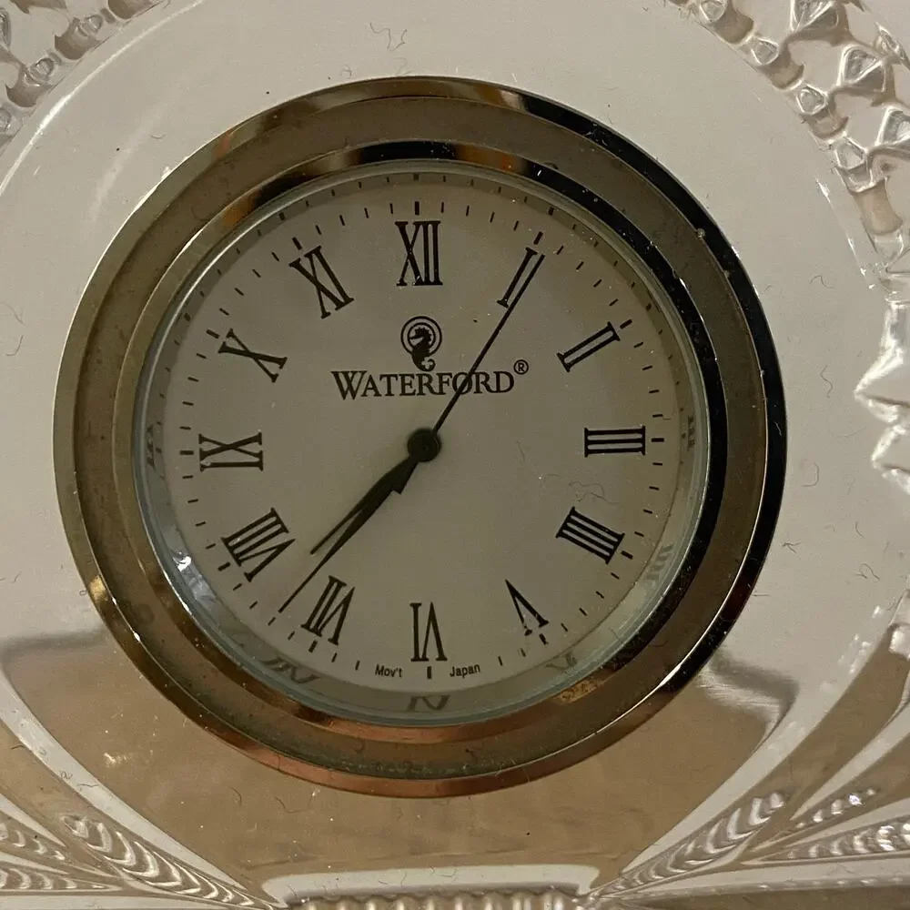 Vintage Waterford Devenish Small Crystal Clock Mantel Piece Decor